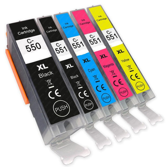 Canon PGi-550XL & CLI-551XL Compatible Multipack Ink (5 Pack)